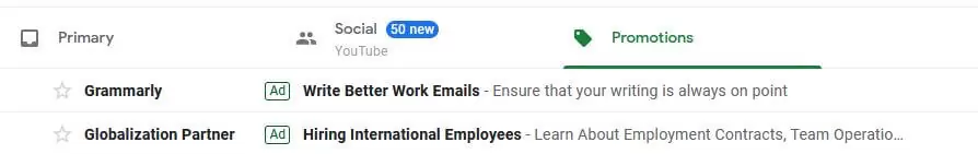 Email ads